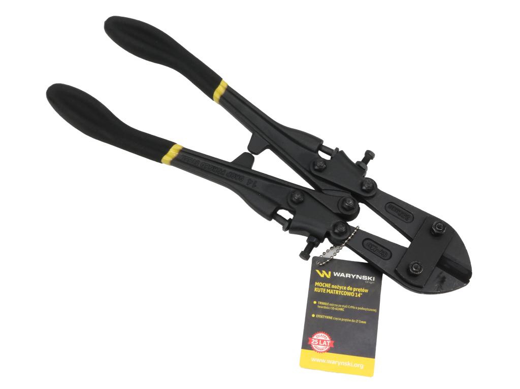 Nożyce do prętów, kute 14" z ostrzami ze stali CrMo, Waryński