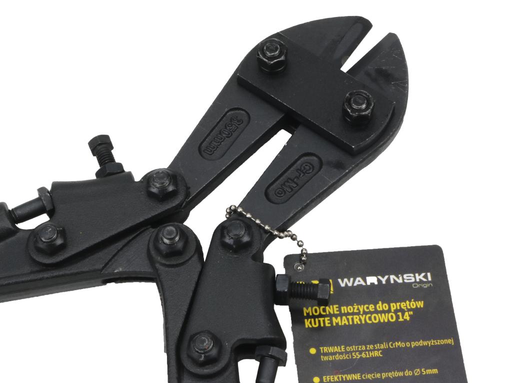 Nożyce do prętów, kute 14" z ostrzami ze stali CrMo, Waryński