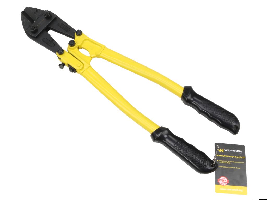 Nożyce do prętów, kute 18" kątowe z ostrzami ze stali CrMo, Waryński