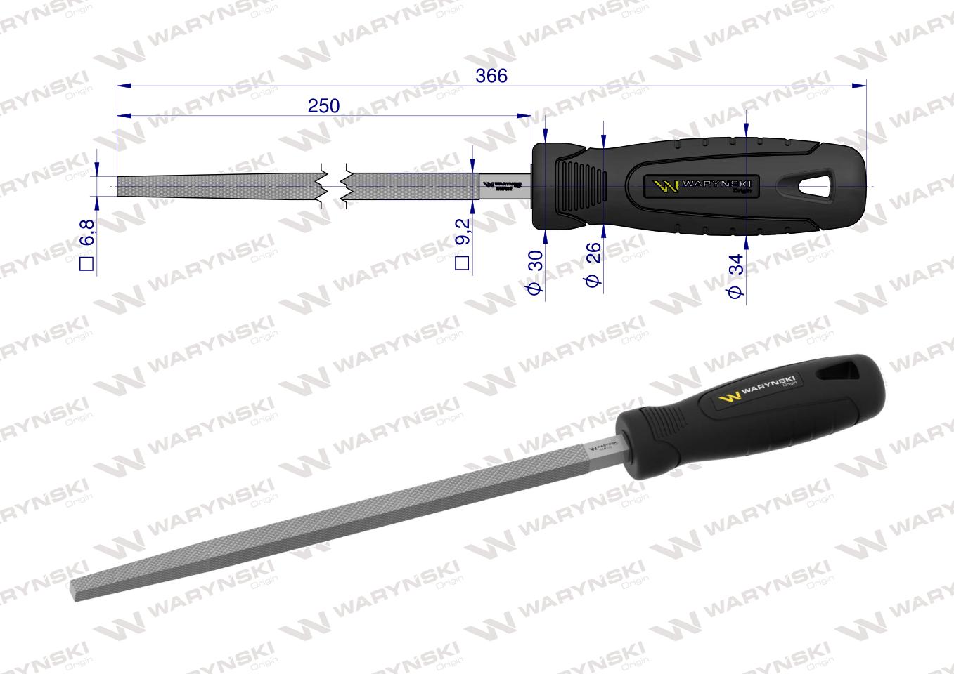 Pilnik kwadratowy 250 mm Waryński