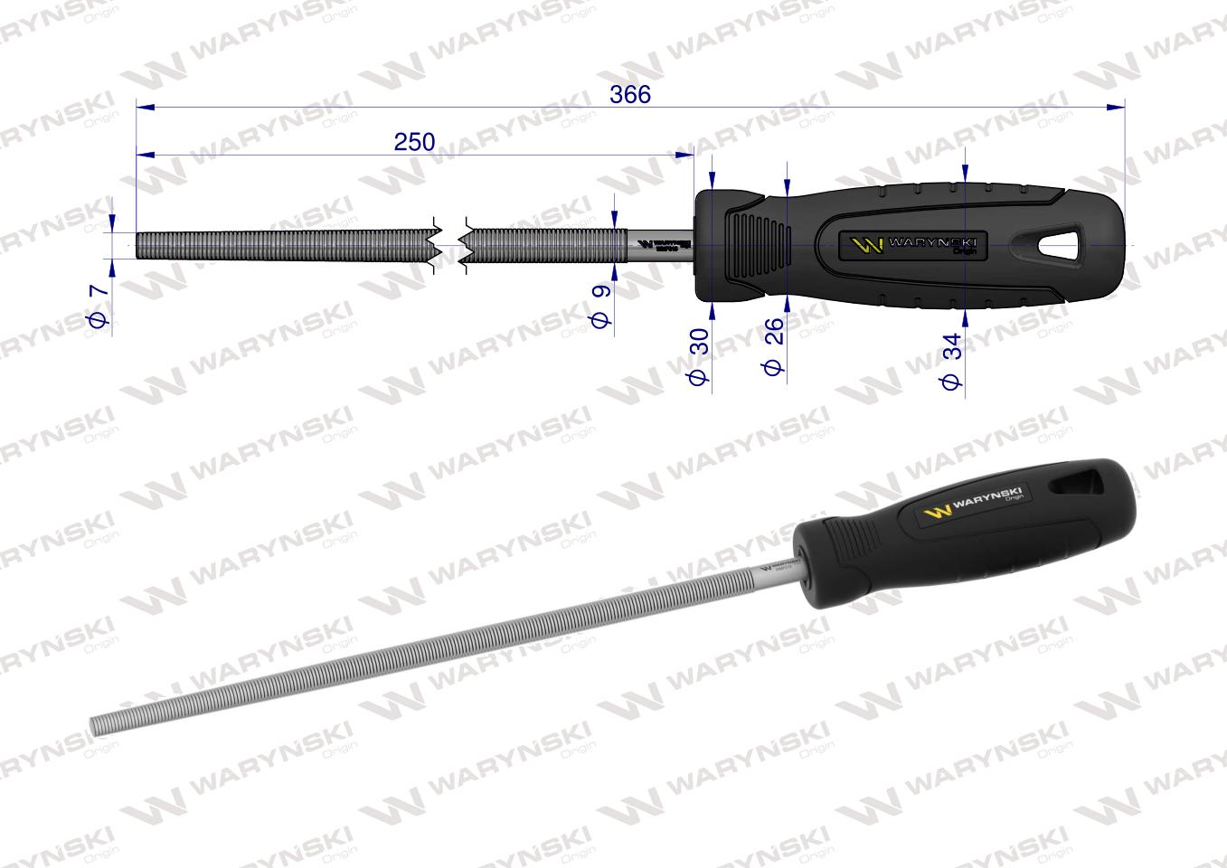 Pilnik okrągły 250 mm Waryński