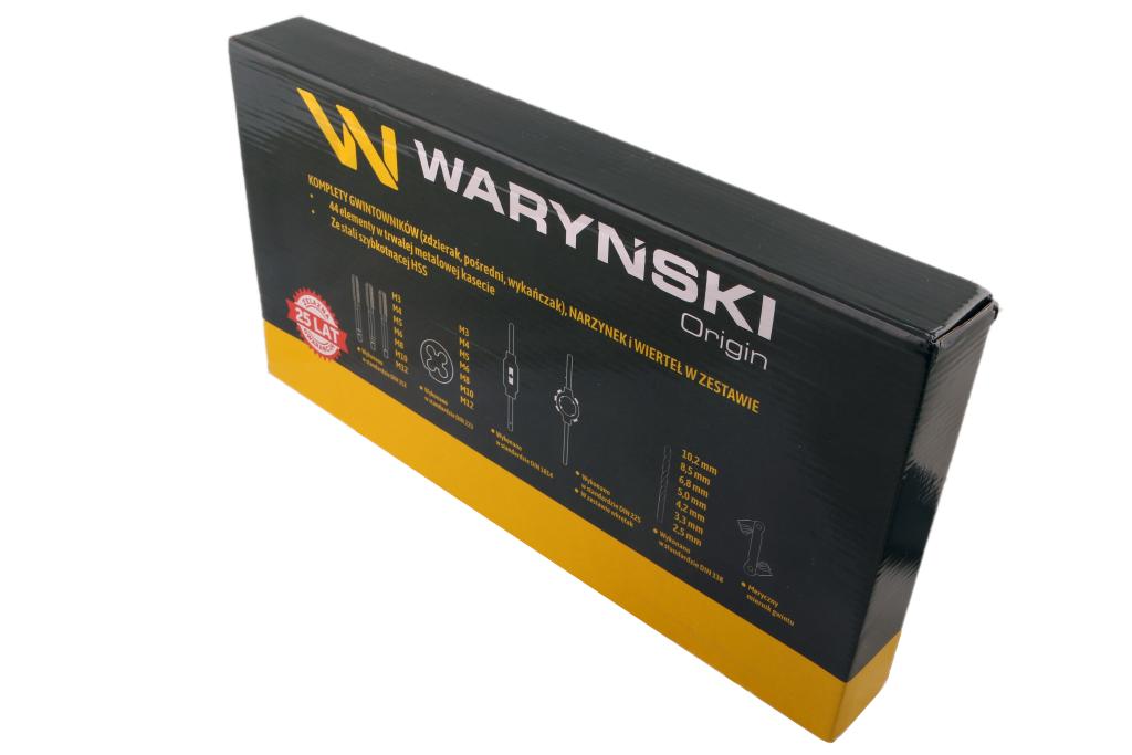Zestaw narzynek i gwintowników ze stali HSS M3-M12 z uchwytami 44 el Waryński