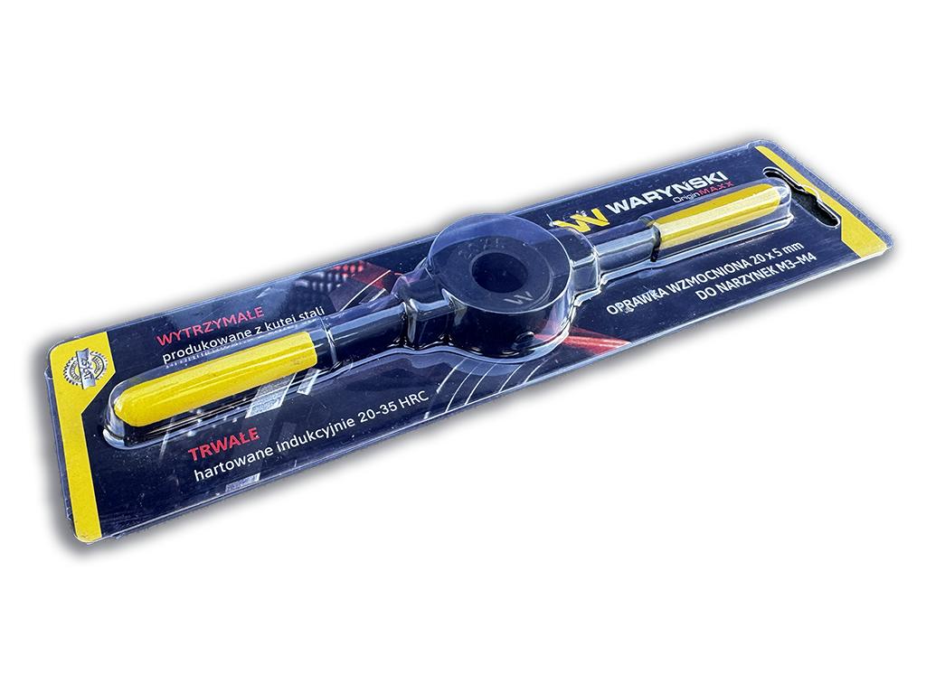 Oprawka wzmocniona pokrętło do narzynek ręcznych  20x 5mm (M3-M4) Waryński