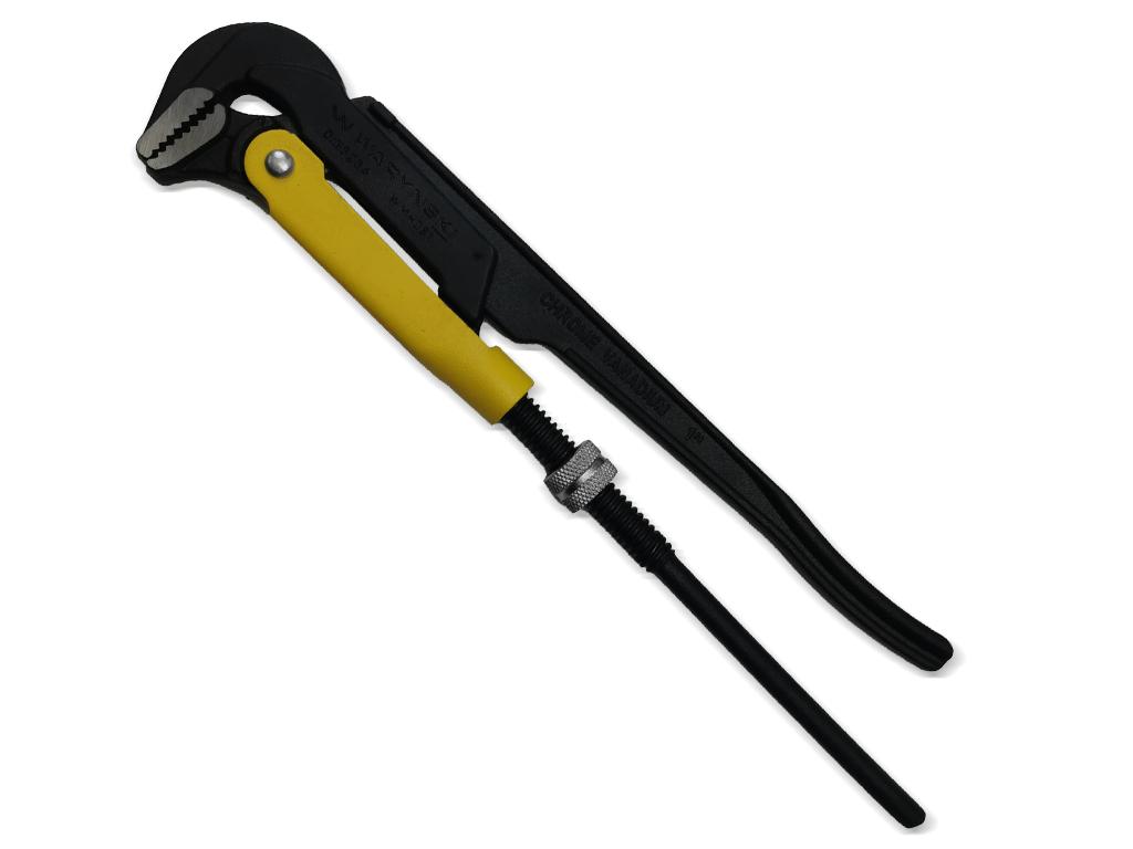 Szczypce nastawne 1" szwedzkie do rur szczęki typ 90° o rozstawie max 40mm  długość 320mm Waryński