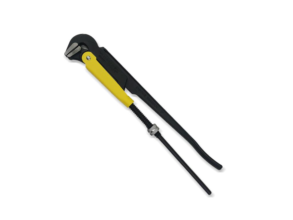 Szczypce nastawne szwedzkie do rur szczęki typ 90° o rozstawie max 67mm 2" długość 560mm Waryński