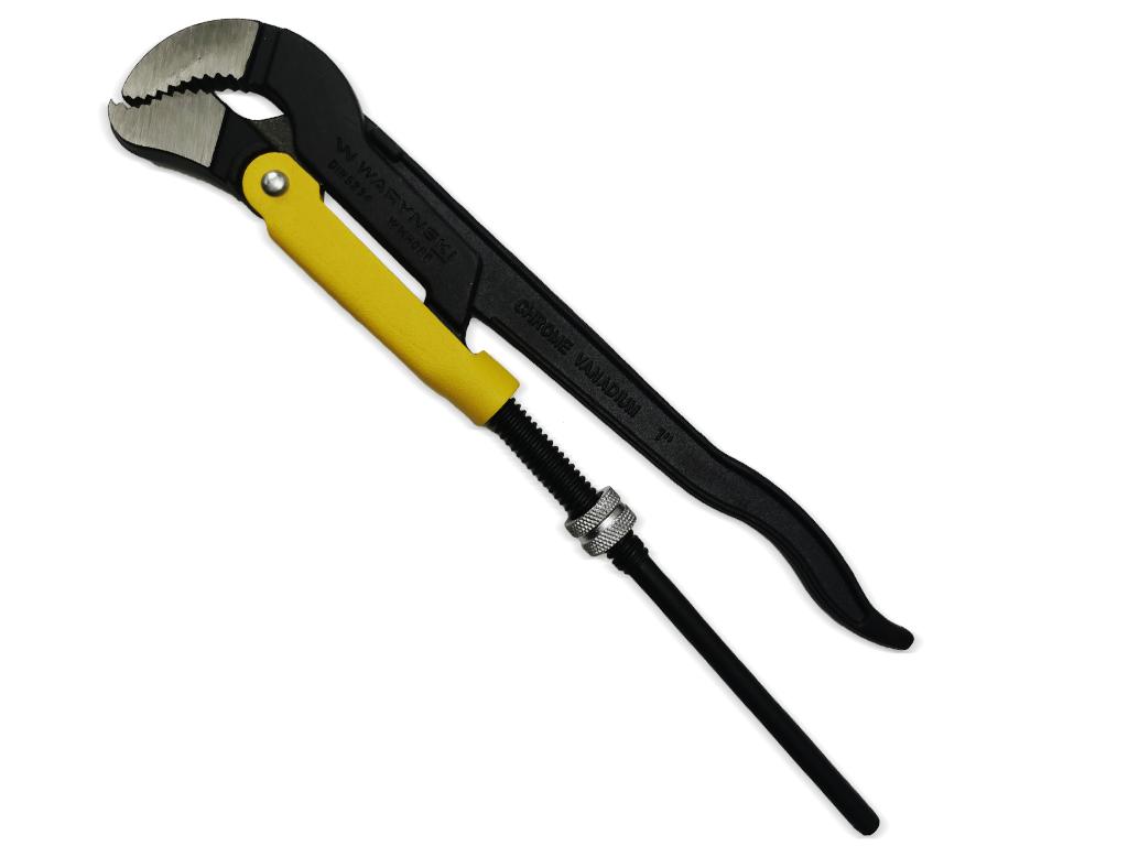 Szczypce nastawne szwedzkie do rur szczęki typ S o rozstawie max 40mm długość 330mm  Waryński