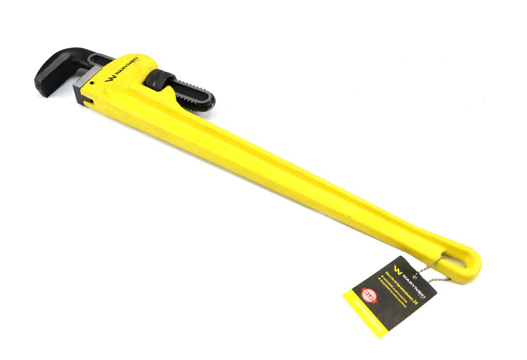 Klucz do rur typ amerykański 24" wzmocniony szczęki CrMo max średnica 90 mm  Waryński