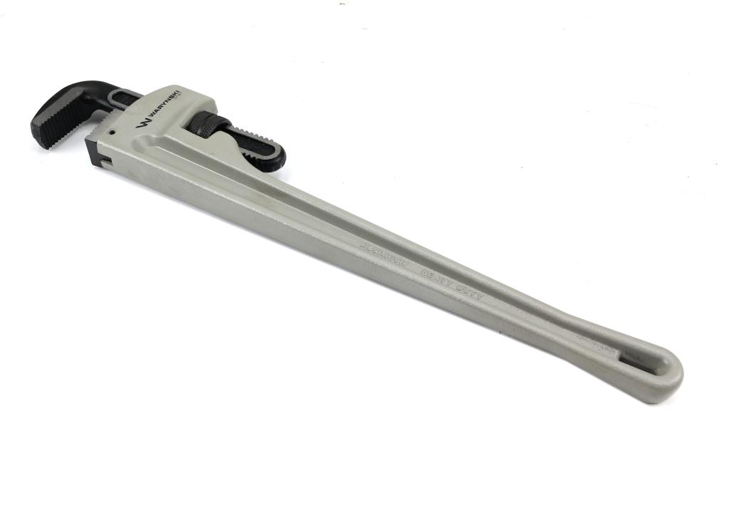 Klucz do rur typ amerykański   24" uchwyt aluminium wzmocniony szczęki CrMo max średnica Waryński