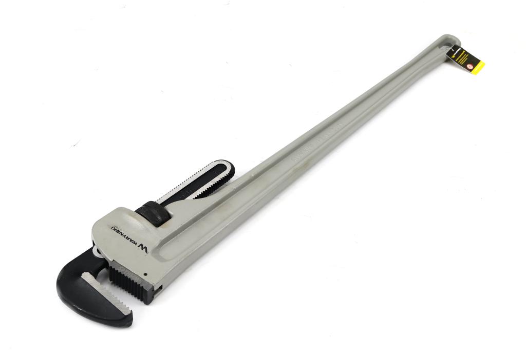 Klucz do rur typ amerykański  48" uchwyt aluminium wzmocniony szczęki CrMo max średnica Waryński