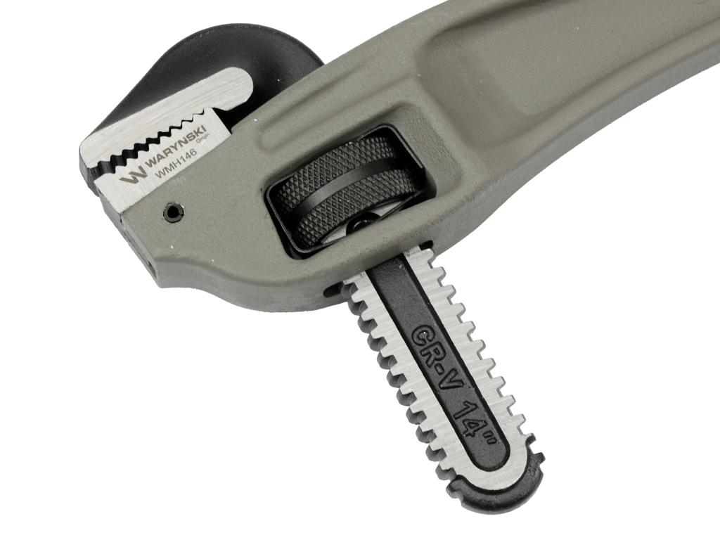 Klucz do rur, typ amerykański 14" kątowy uchwyt aluminium wzmocniony, Waryński