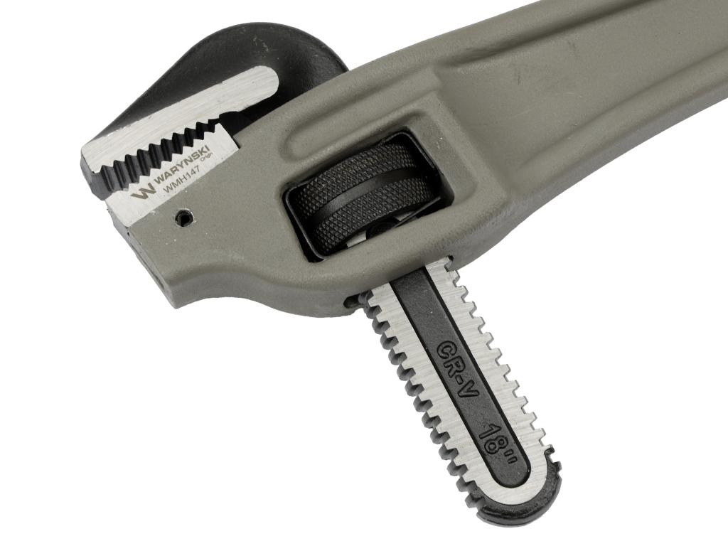 Klucz do rur, typ amerykański 18" kątowy uchwyt aluminium wzmocniony, Waryński