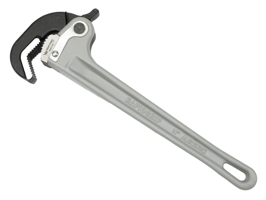 Klucz do rur, samozaciskowy 14"  uchwyt aluminium wzmocniony szczęki ze stali CrMnTi z dodatkiem tytanu, Waryński