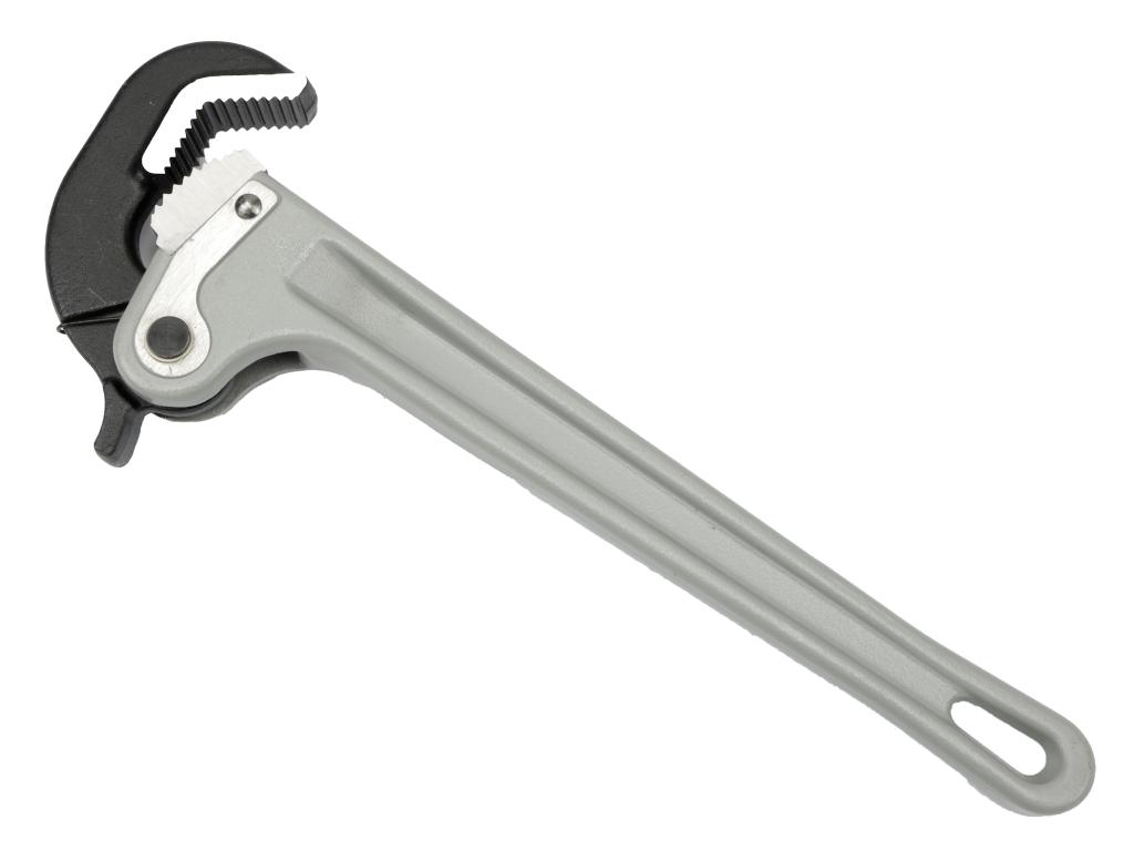 Klucz do rur, samozaciskowy 14"  uchwyt aluminium wzmocniony szczęki ze stali CrMnTi z dodatkiem tytanu, Waryński