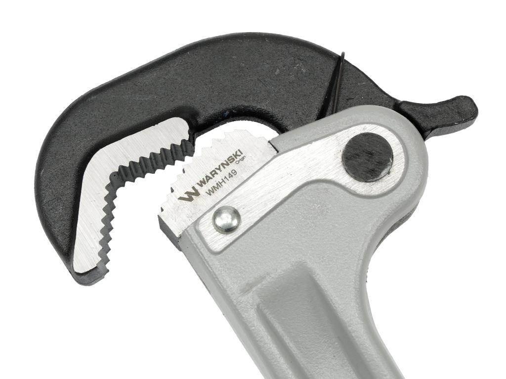 Klucz do rur, samozaciskowy 14"  uchwyt aluminium wzmocniony szczęki ze stali CrMnTi z dodatkiem tytanu, Waryński