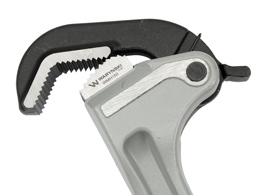 Klucz do rur, samozaciskowy 18" uchwyt aluminium wzmocniony szczęki ze stali CrMnTi z dodatkiem Tytanu, Waryński