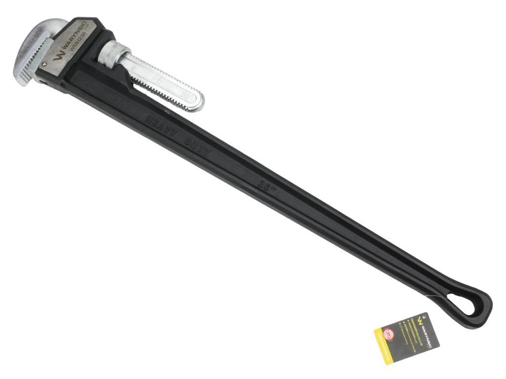Klucz do rur, przemysłowy ciężki typ amerykański 36" wzmocniony szczęki tytanowe, Waryński