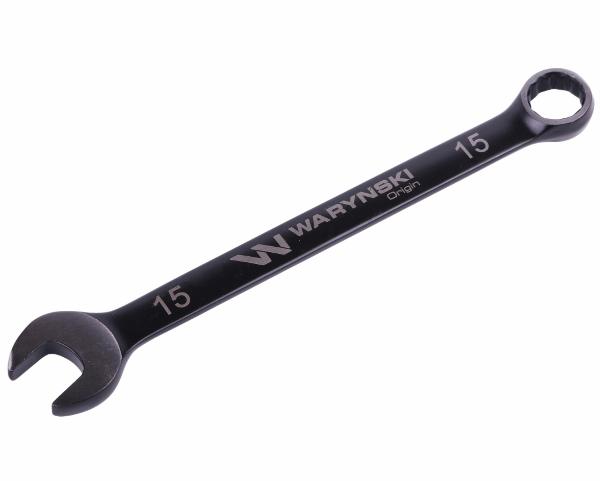 Klucz płasko-oczkowy 15 mm. CrV  standard ASME B107-2010 Waryński