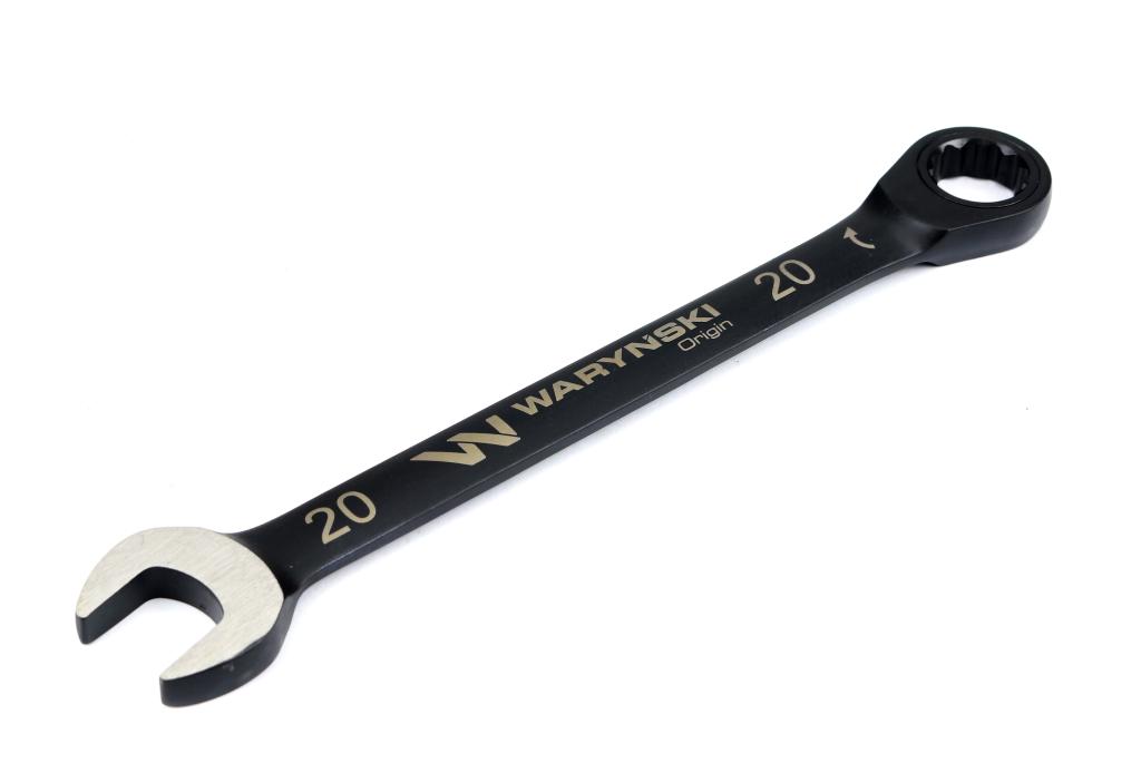 Klucz płasko-oczkowy 20 mm z grzechotką 72 zęby standard ASME B107-2010 Waryński