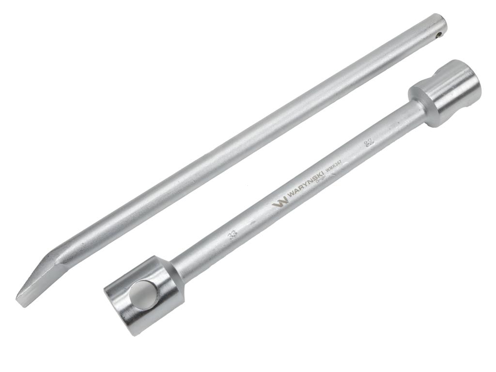 Klucz do kół , 395 mm długości rozmiar 32X33 mm z łyżką, do prac montażowych i demontażowych w mechanice , Waryński