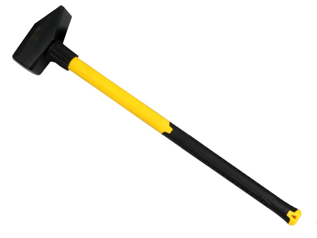 Młotek ślusarski, 8 kg ciężki z trzonkiem z włókna szklanego , do prac warsztatowych budowlanych, Waryński