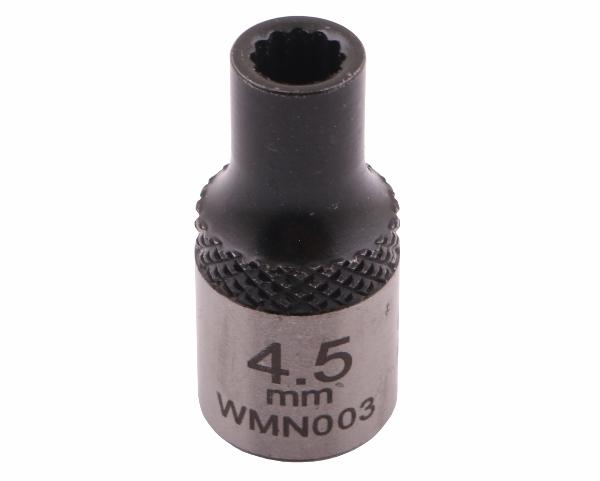 Nasadka dwunastokątna 1/4". 4.5 mm. CrV50BV30. DIN 3124. Waryński