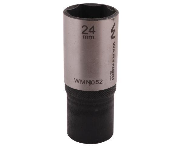 Nasadka sześciokątna 1/2". 24 mm. długa. CrV50BV30. DIN 3124. Waryński