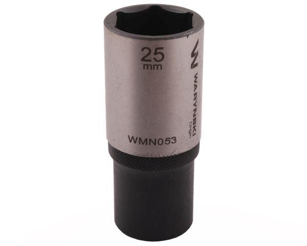 Nasadka sześciokątna 1/2". 25 mm. długa. CrV50BV30. DIN 3124. Waryński