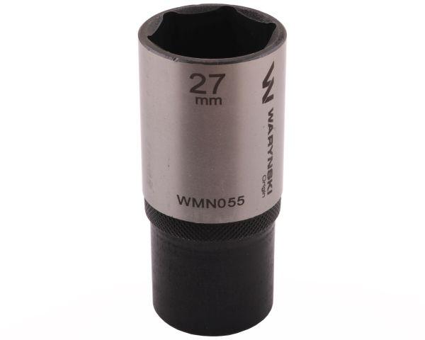 Nasadka sześciokątna 1/2". 27 mm. długa. CrV50BV30. DIN 3124. Waryński