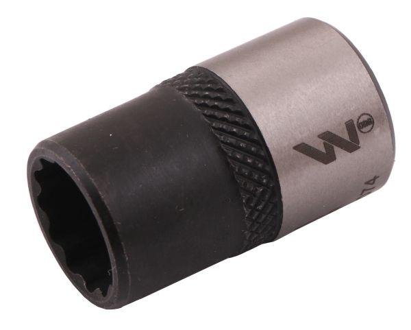 Nasadka dwunastokątna 3/8". 11 mm. CrV50BV30. DIN 3124. Waryński