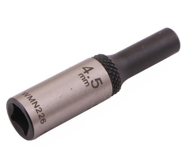 Nasadka dwunastokątna 1/4". 4.5 mm. długa. CrV50BV30. DIN 3124. Waryński