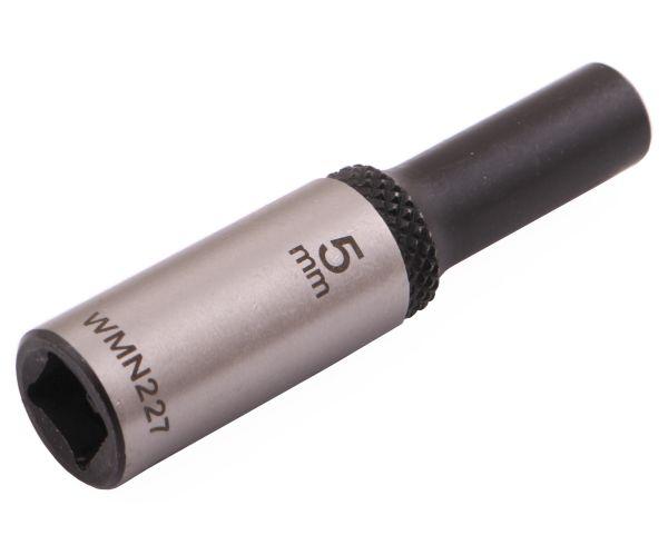 Nasadka dwunastokątna 1/4". 5 mm. długa. CrV50BV30. DIN 3124. Waryński
