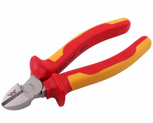 Szczypce izolowane, boczne,  160 mm. VDE. Waryński
