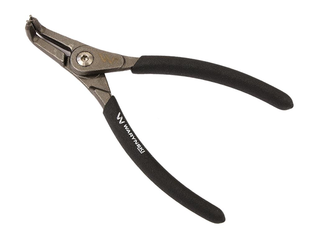 Zestaw szczypiec segera do pierścieni osadczych, 185mm proste i 170mm wygięte, zewnętrzne i wewnętrzne, 4 szt, Waryński