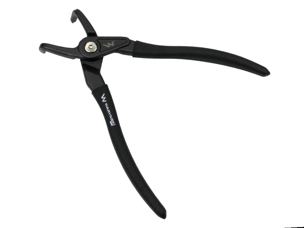 Specjalistyczne szczypce do pierścieni osadczych, 228 mm wewnętrzne wygięte 9", Waryński