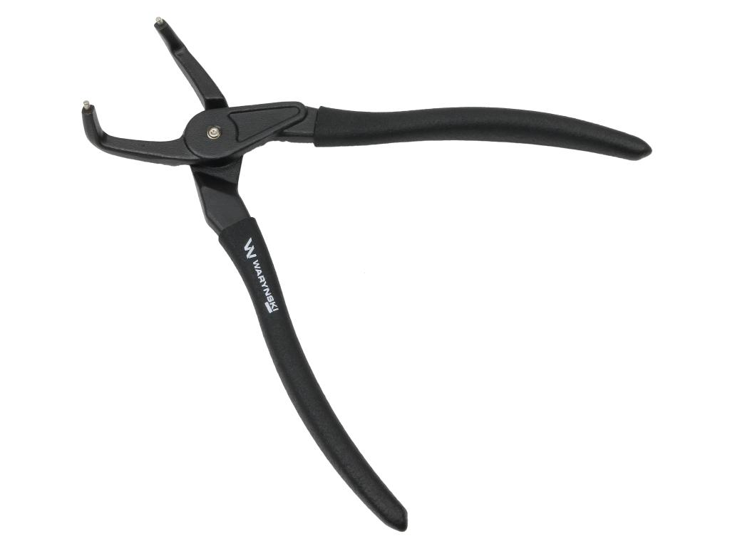 Specjalistyczne szczypce do pierścieni osadczych, 228 mm wewnętrzne wygięte 9", do prac w mechanice, Waryński