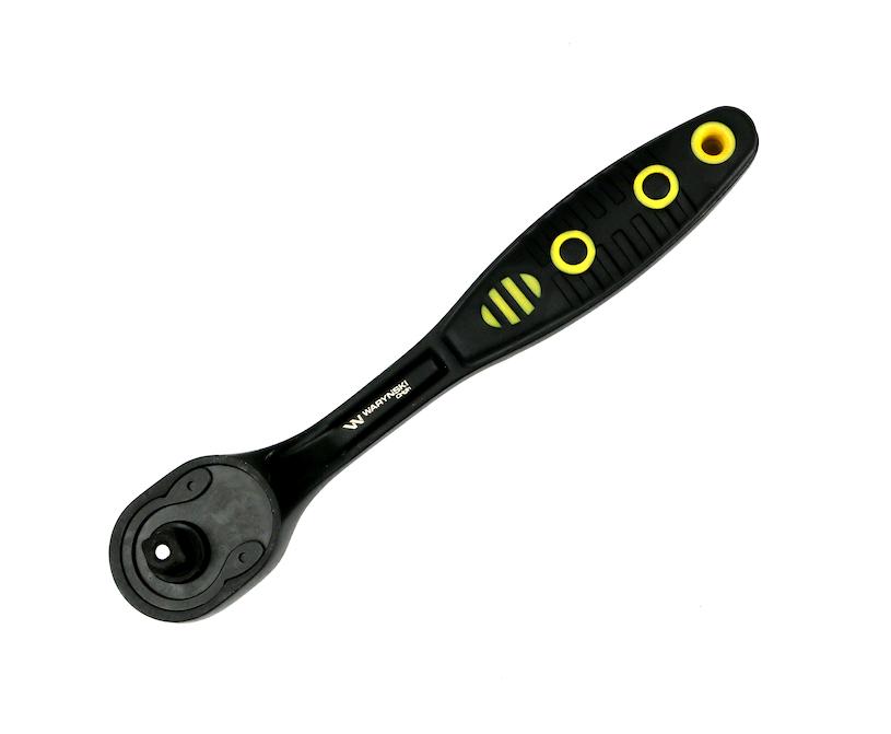 Grzechotka 1/4". 72T. odgięta. Waryński