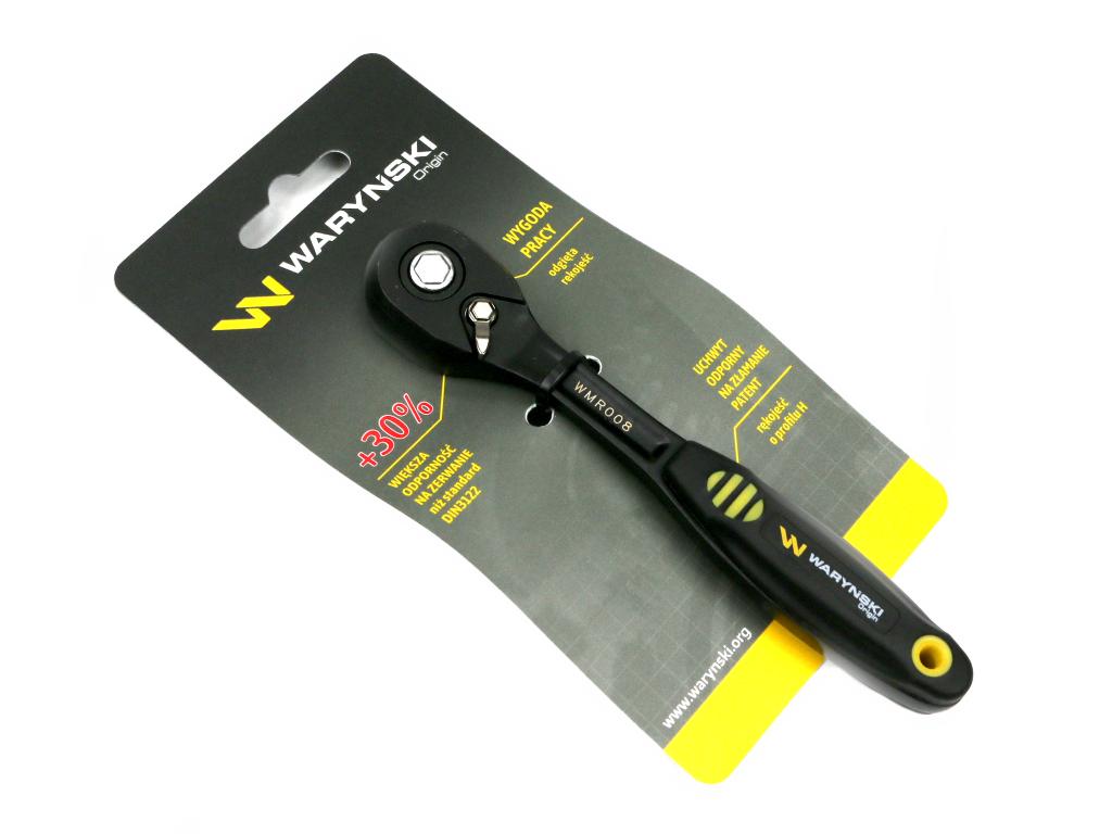 Grzechotka 1/4". 72T. odgięta. Waryński