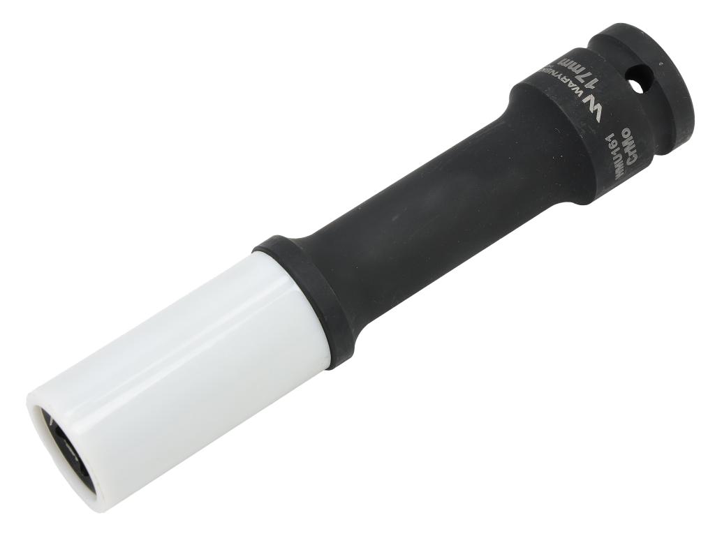 Nasadka udarowa, 1/2 ze stali CrMo 17mm długa 150mm z osłoną z tworzywa do felg aluminiowych