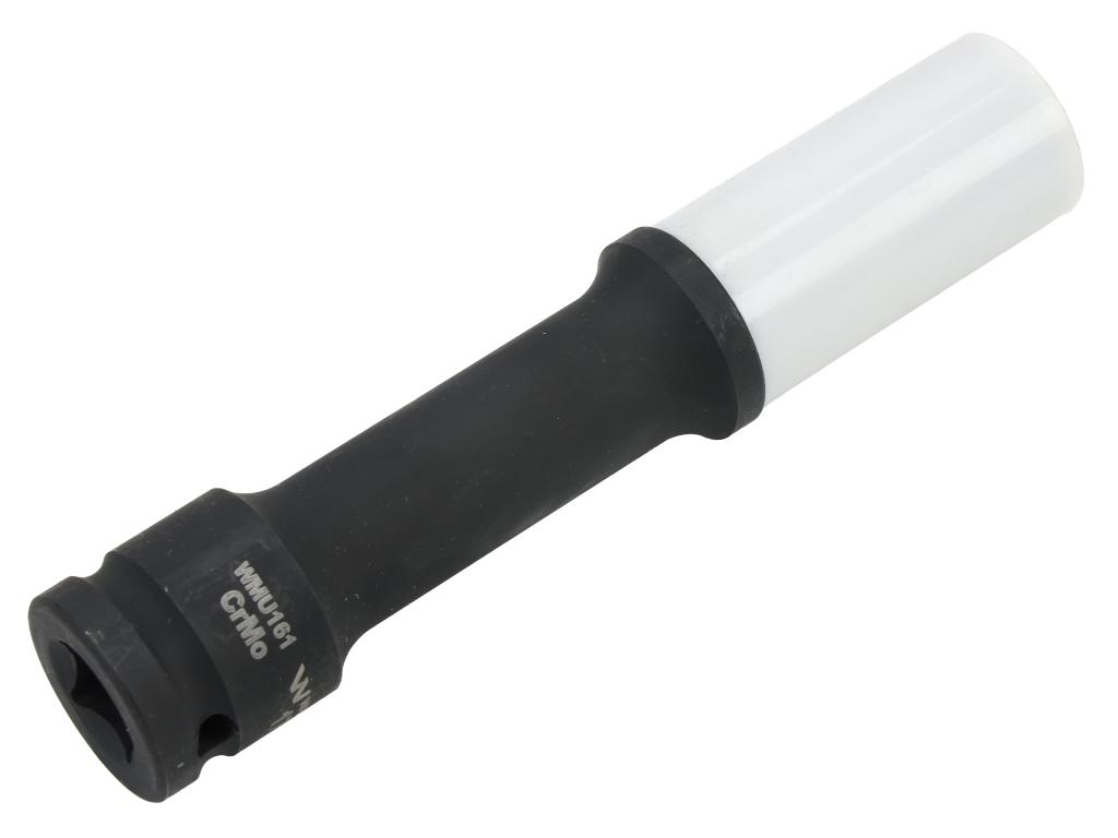Nasadka udarowa, 1/2 ze stali CrMo 17mm długa 150mm z osłoną z tworzywa do felg aluminiowych