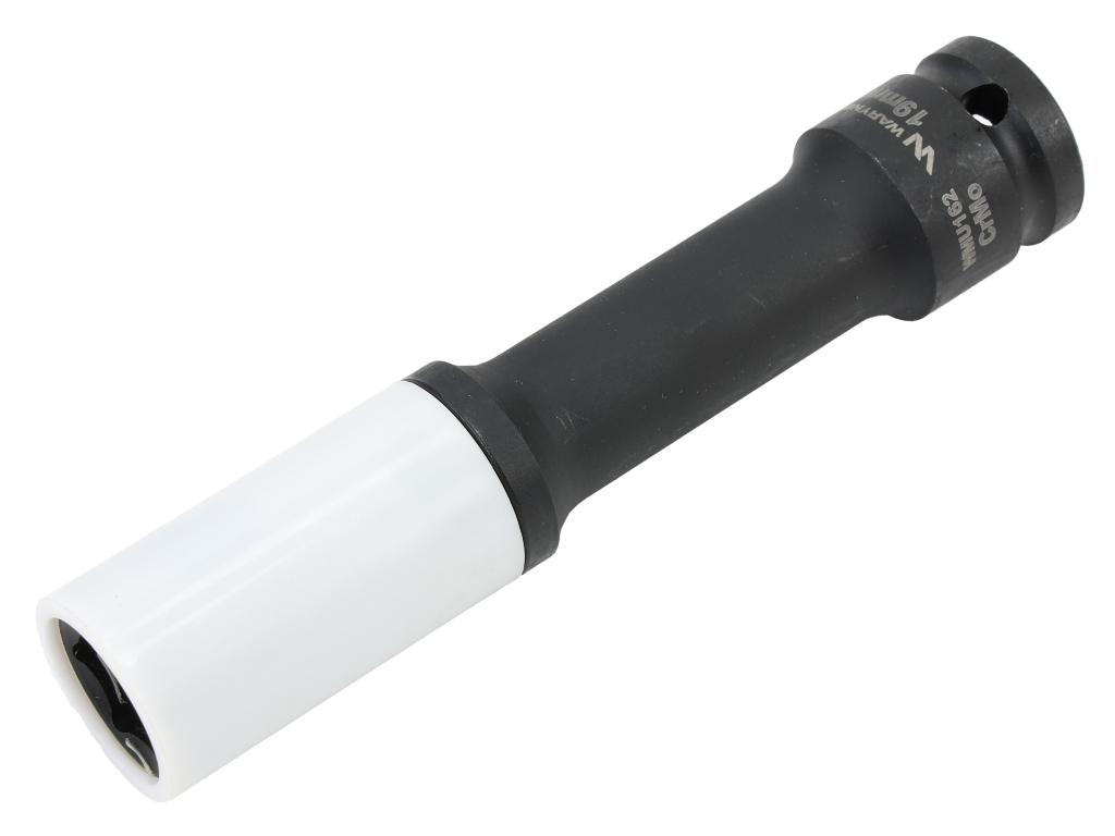 Nasadka udarowa, 1/2 ze stali CrMo 19mm długa 150mm z osłoną z tworzywa do felg aluminiowych