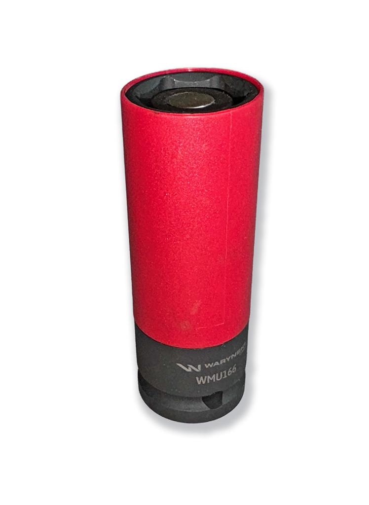 Nasadka udarowa 1/2 ze stali CrMo 21mm z magnesem i osłoną do felg aluminiowych Waryński