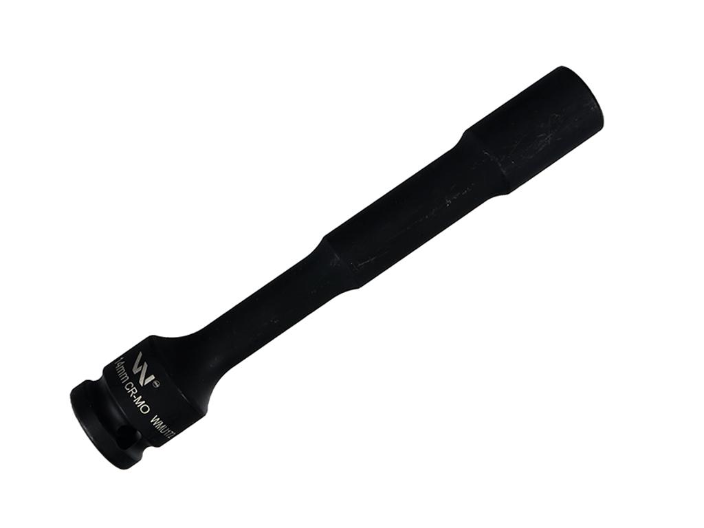 Nasadka udarowa 1/2", sześciokątna slim bardzo długa przelotowa ze stali CrMo 14mm długość 150 mm, stosowane w mechanice do kluczy udarowych, Waryński