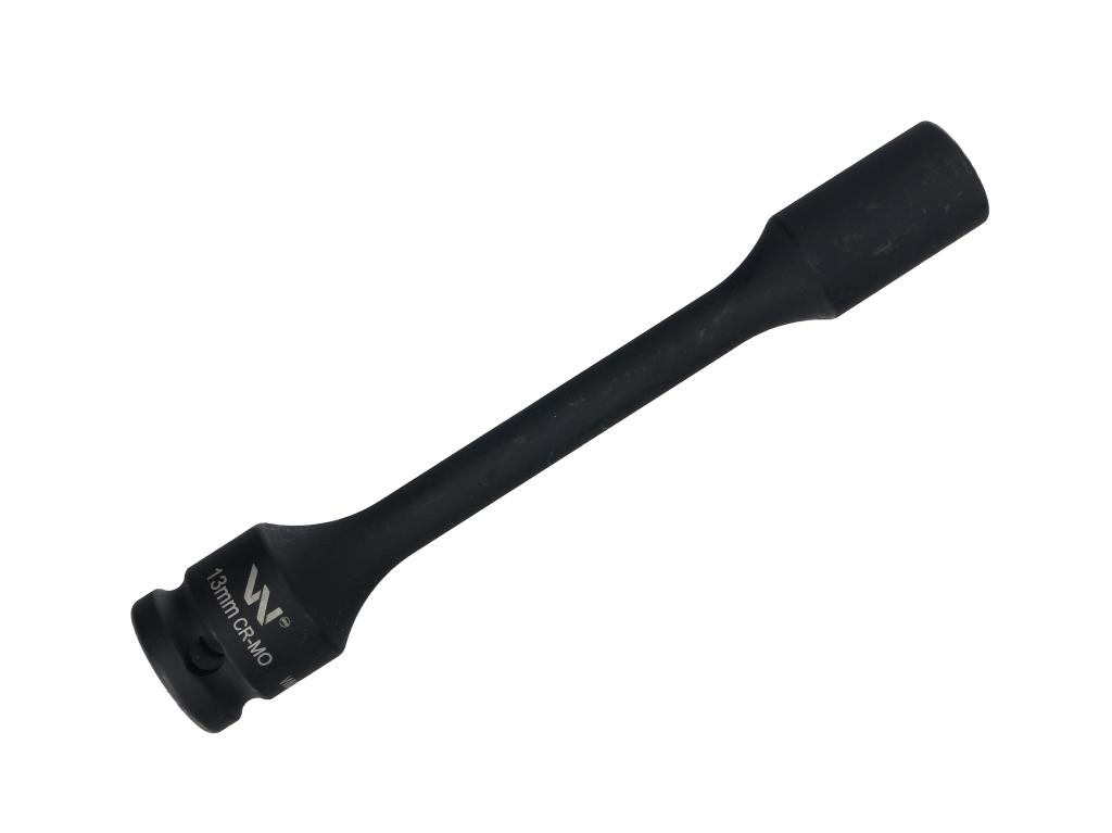 Nasadka udarowa 1/2", sześciokątna slim bardzo długa ze stali CrMo 13mm długość 150 mm, stosowane w mechanice do kluczy udarowych, Waryński