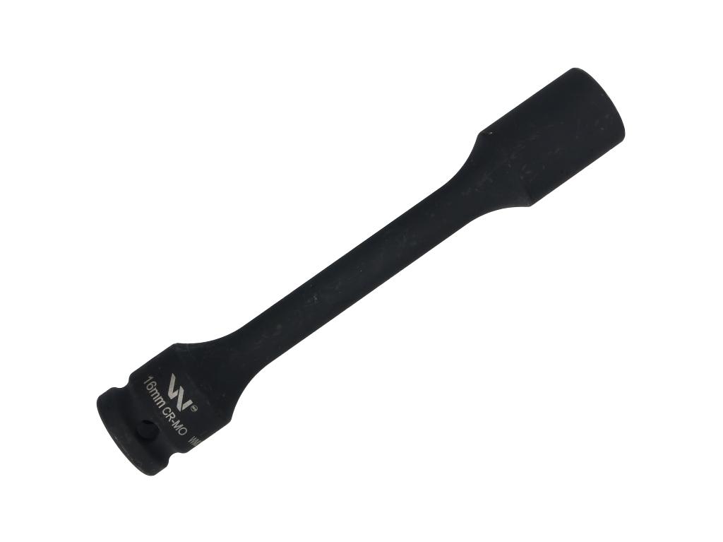 Nasadka udarowa 1/2", sześciokątna slim bardzo długa ze stali CrMo 16mm długość 150 mm, stosowane w mechanice do kluczy udarowych, Waryński