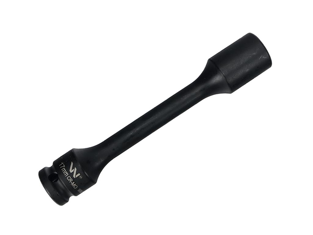 Nasadka udarowa 1/2", sześciokątna slim bardzo długa ze stali CrMo 17mm długość 150 mm, stosowane w mechanice do kluczy udarowych, Waryński