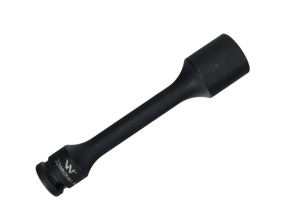 Nasadka udarowa 1/2", sześciokątna slim bardzo długa ze stali CrMo 22mm długość 150 mm, stosowane w mechanice do kluczy udarowych, Waryński