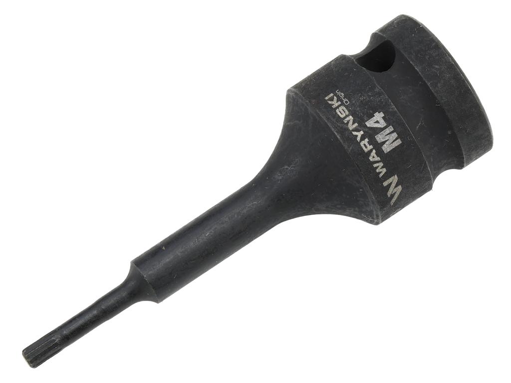Nasadka udarowa 1/2", bit spline M4 ze stali CrMo, Waryński