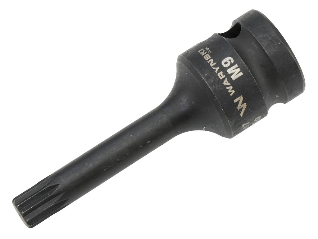 Nasadka udarowa 1/2", bit spline M9 ze stali CrMo, Waryński