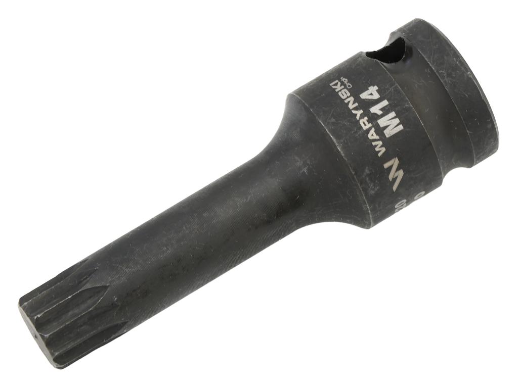 Nasadka udarowa 1/2", bit spline M14 ze stali CrMo, Waryński