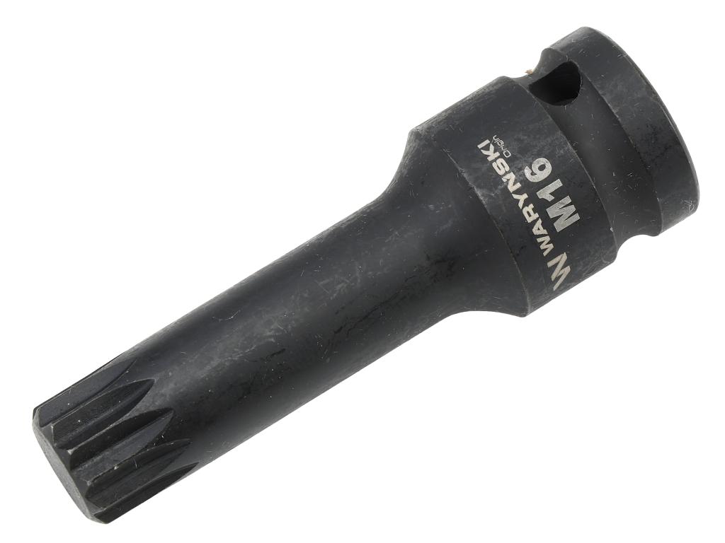 Nasadka udarowa 1/2", bit spline M16 ze stali CrMo, Waryński